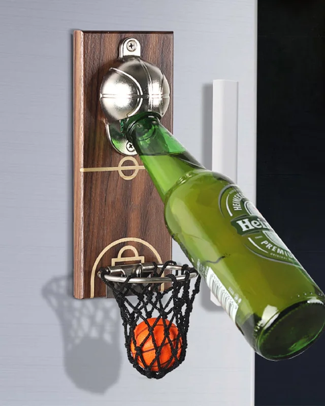 Mini Basketball Bottle Opener Fridge Magnet