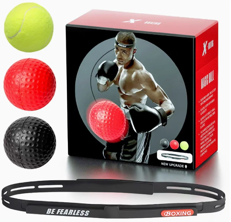 Head mounted boxing response ball combat training toys