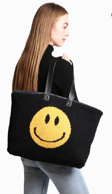 Comfy Luxe Smiley Tote Bags