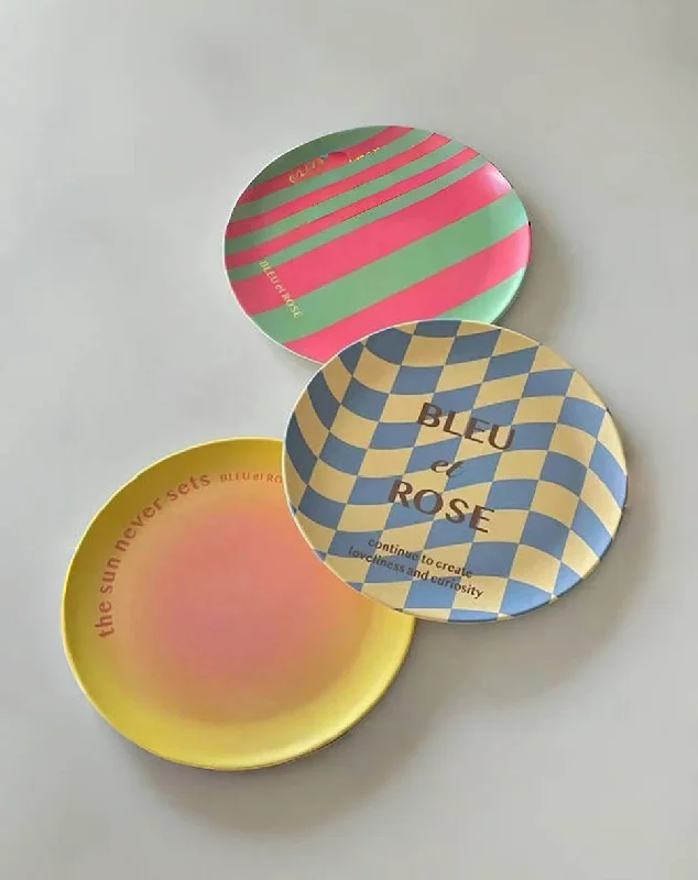 Colorful Bamboo Fiber Plates