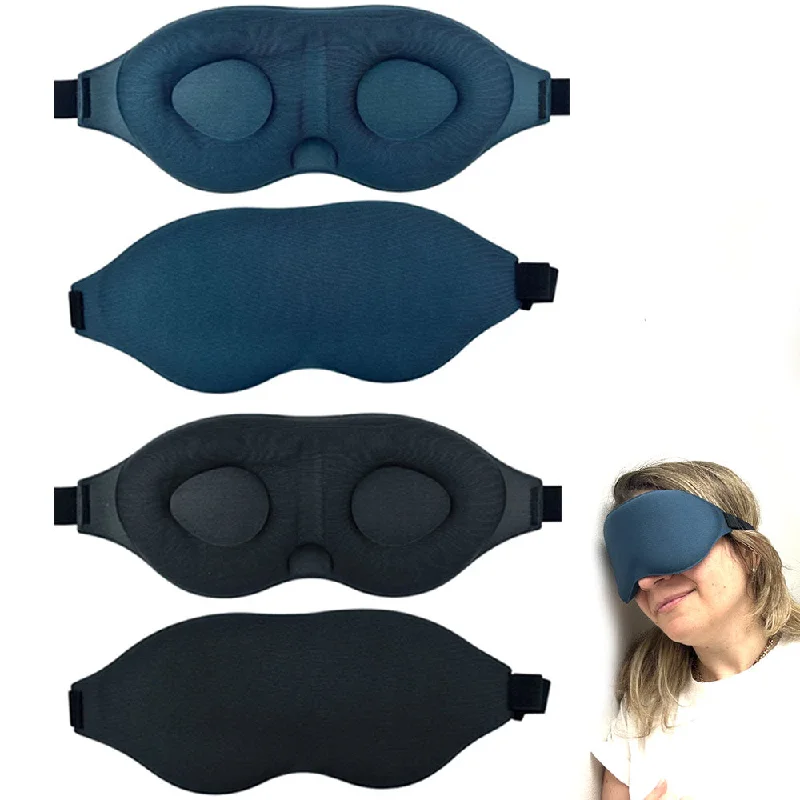 3 Eye Sleep Mask Side Sleeper Light Blocking 3D Night Blindfold Unisex Eye Cover