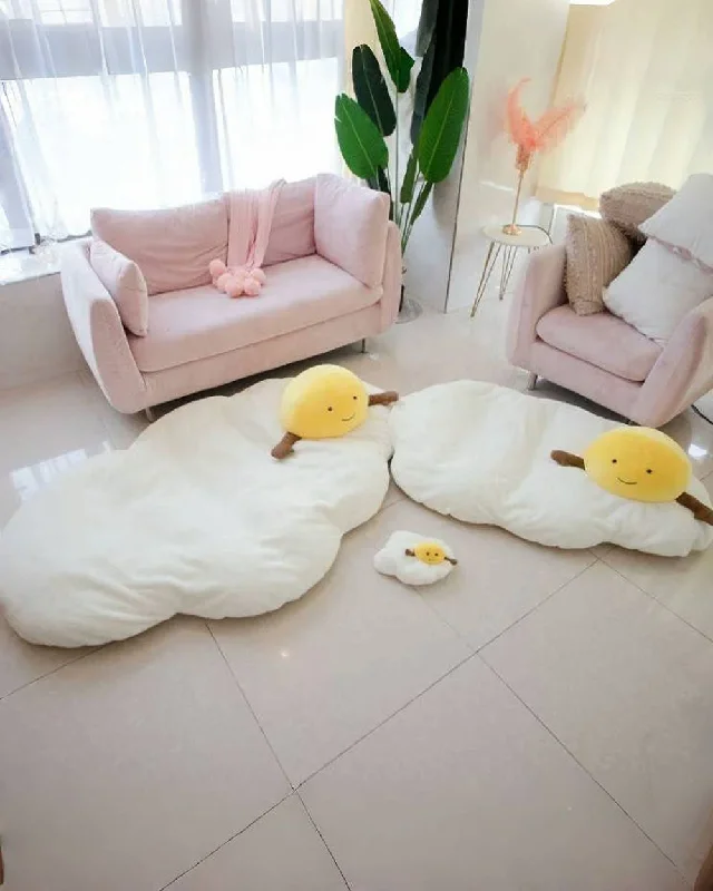 Fried Egg Plush Cushion
