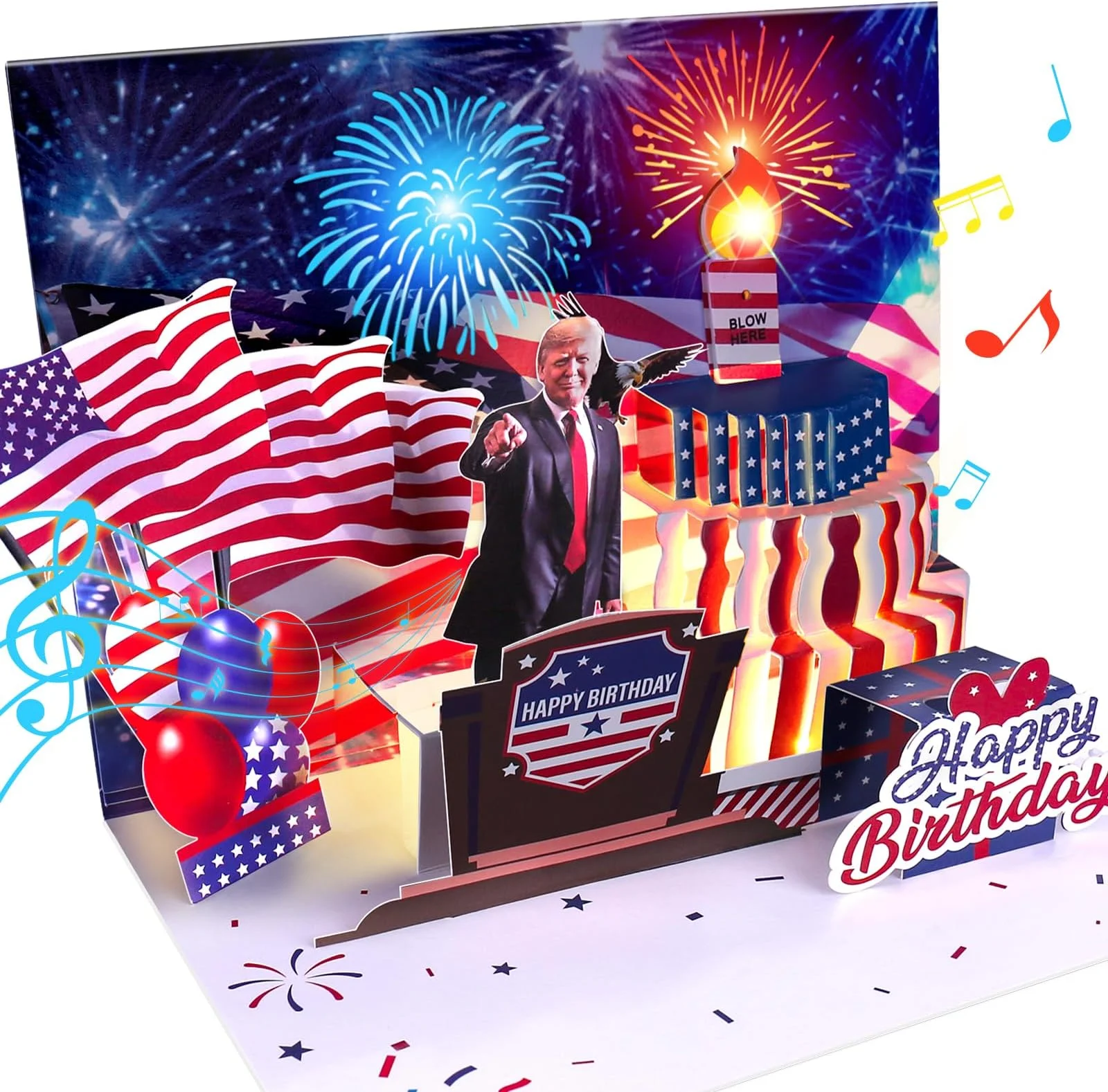 Birthday Pop-Up Card with Music & Light – Blow Out Candle, Happy Birthday Song, Gift for Him or Her Birthday Pop-Up Card with Music & Light – Blow Out Candle, Happy Birthday Song, Gift for Him or Her