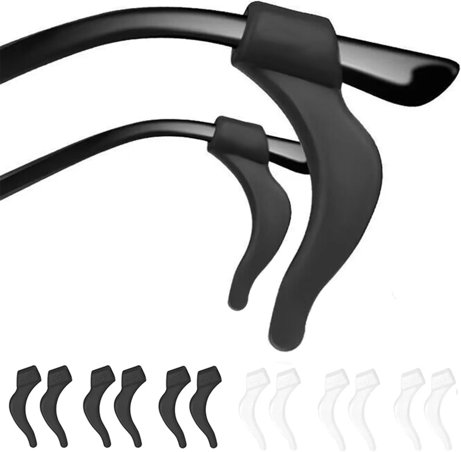Glasses Ear Holders – 6 Pairs Non-Slip Silicone Grips for Eyeglasses, Sunglasses, Reading Glasses Glasses Ear Holders – 6 Pairs Non-Slip Silicone Grips for Eyeglasses, Sunglasses, Reading Glasses