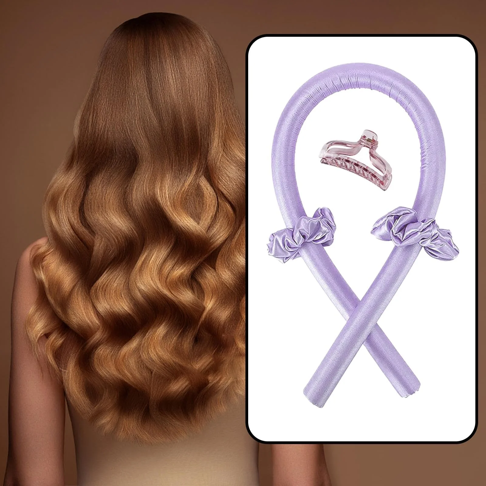 Women Heatless Hair Curler Rollers Set Smooth Surface Accessory with Hairpin Purple Health & Beauty Women Heatless Hair Curler Rollers Set Smooth Surface Accessory with Hairpin Purple Health & Beauty