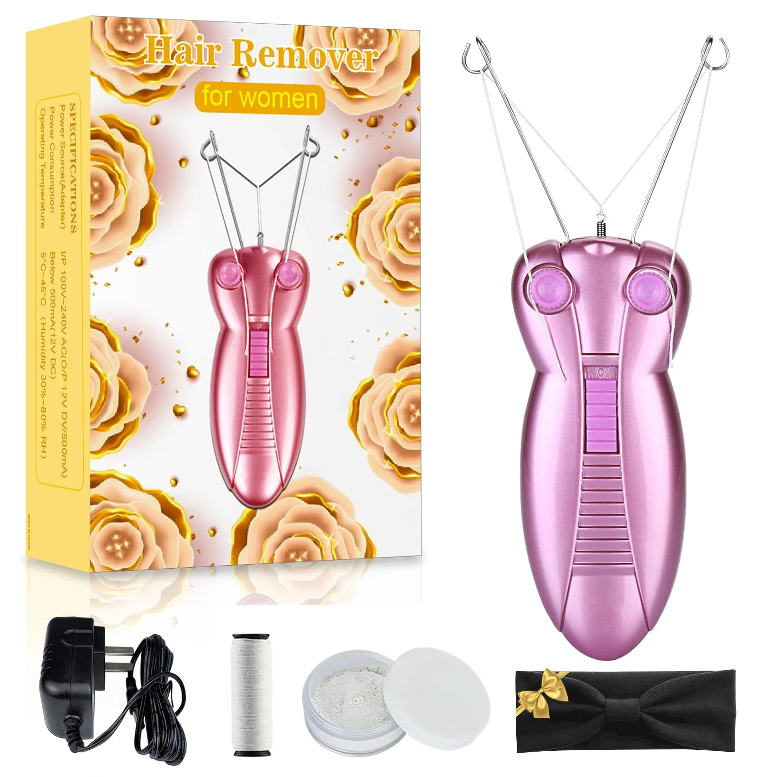 Electric Hair Remover for Women – Facial Threading Epilator Face Massager & Shaver,Ideal Gift Purple Electric Hair Remover for Women – Facial Threading Epilator Face Massager & Shaver,Ideal Gift Purple