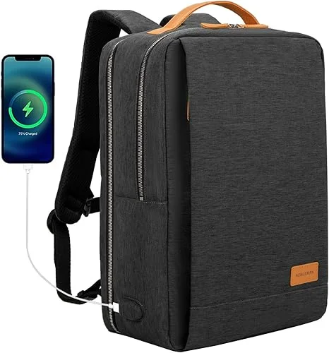 NOBLEMAN Travel Laptop Backpack Women Men, Slim Durable Computer Work Carry on Backpack with Laptop Luggage Sleeve for Airplanes, Business College Backpack with USB Port Fits 17 Inch Laptop(Black) NOBLEMAN Travel Laptop Backpack Women Men, Slim Durable Computer Work Carry on Backpack with Laptop Luggage Sleeve for Airplanes, Business College Backpack with USB Port Fits 17 Inch Laptop(Black)