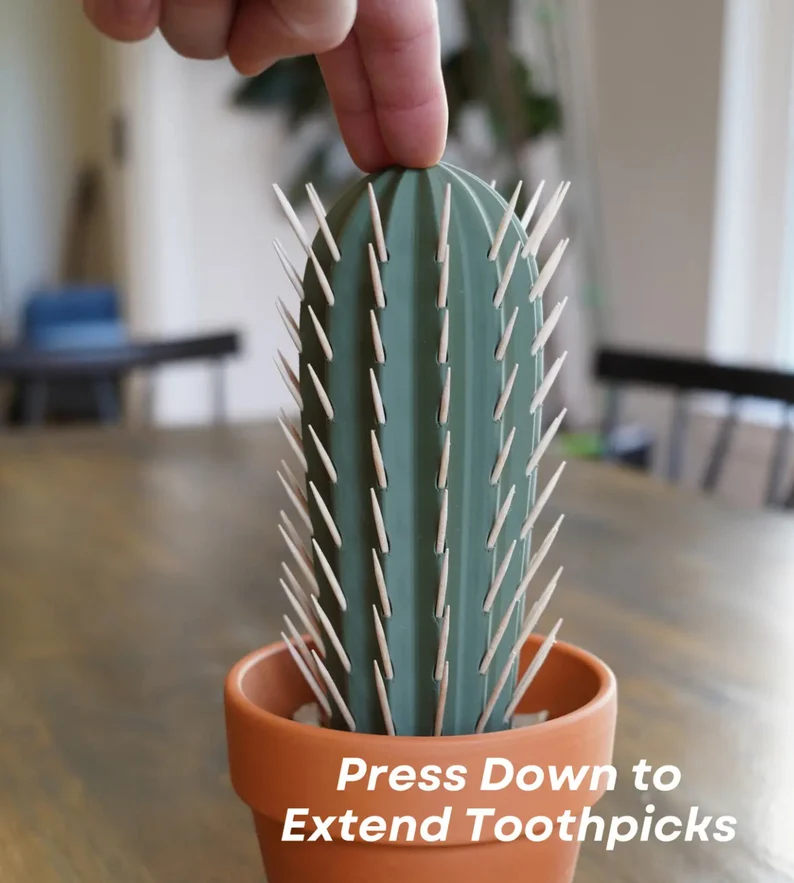 Cactus Toothpick Holder by ForgeCore | 3D Printed | Decor | Party Necessity | House Plant Cactus Toothpick Holder by ForgeCore | 3D Printed | Decor | Party Necessity | House Plant