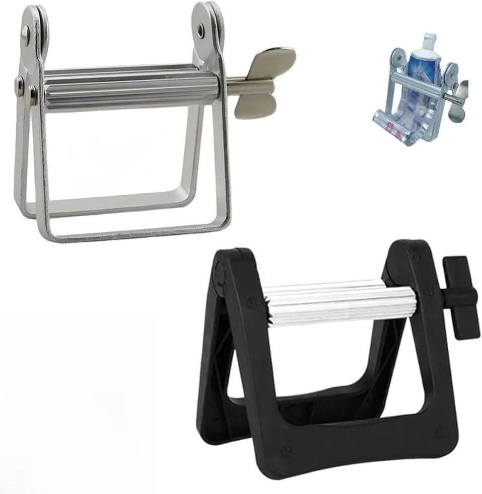 Stainless Steel Toothpaste Squeezer – Metal Tube Roller with Stand for Efficient Dispensing Stainless Steel Toothpaste Squeezer – Metal Tube Roller with Stand for Efficient Dispensing