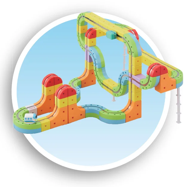 Magnetic Monorail Deluxe Set – Ultimate Building Toy for Kids – 66-Piece Magnetic Toy – Ages 3 and U