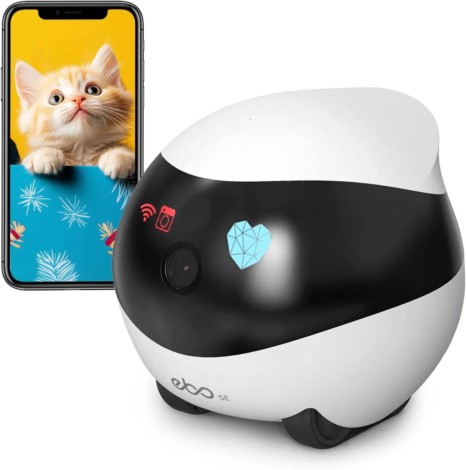 Home Security Camera EBO SE: 1080P Indoor Cam Battery-Operated, Auto-Recharge, Night Vision, Wireless Camera for Pet/Elderly/Baby, 2-Way Talk, Local Storage, APP Control Home Security Camera EBO SE: 1080P Indoor Cam Battery-Operated, Auto-Recharge, Night Vision, Wireless Camera for Pet/Elderly/Baby, 2-Way Talk, Local Storage, APP Control