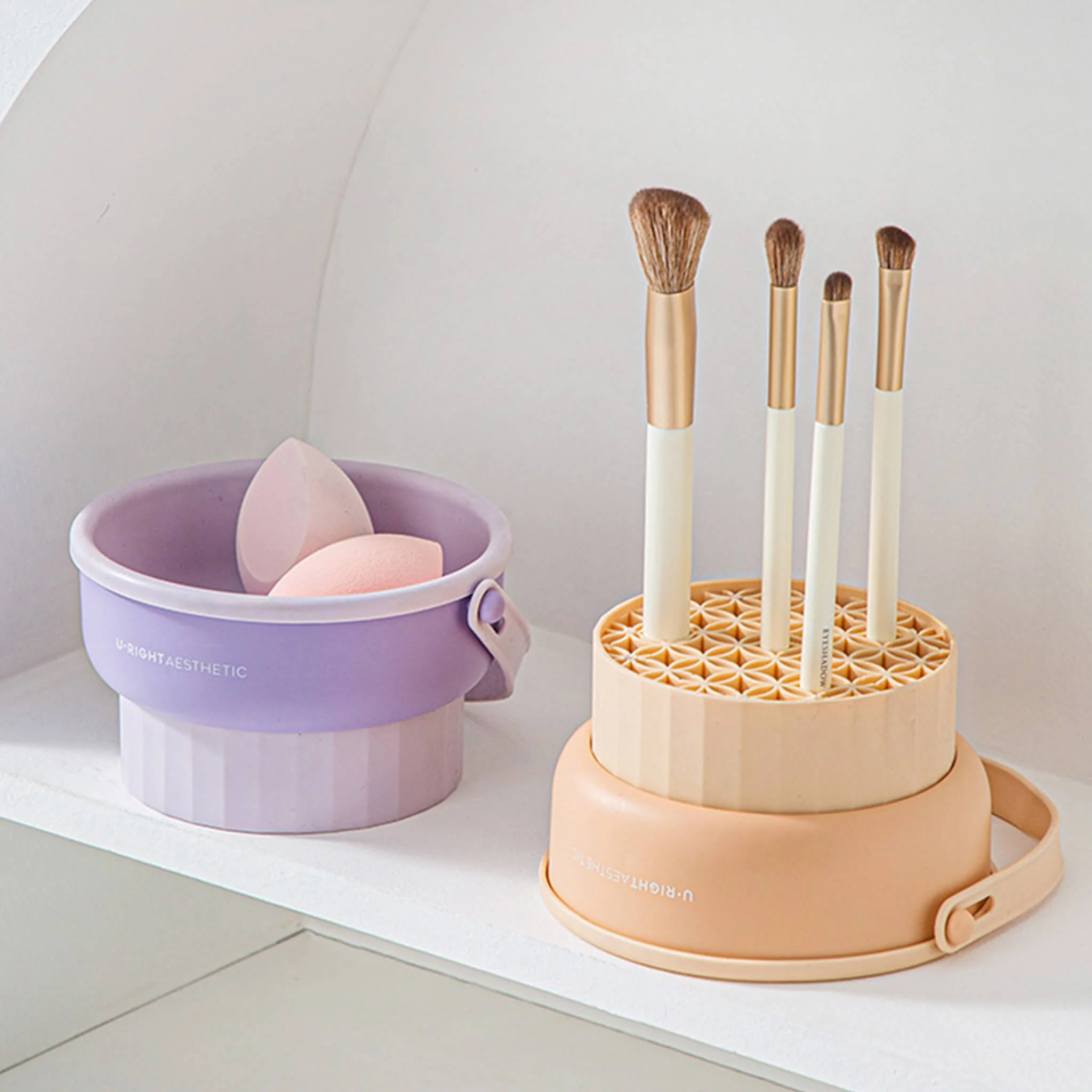 Makeup Brush Cleaning Set Makeup Brushes Cleaner Holder 3 in 1 Portable Cleaning Tool for Brushes, Powder Puffs, and Sponges with Bowl, Holder & Mat Makeup Brush Cleaning Set Makeup Brushes Cleaner Holder 3 in 1 Portable Cleaning Tool for Brushes, Powder Puffs, and Sponges with Bowl, Holder & Mat