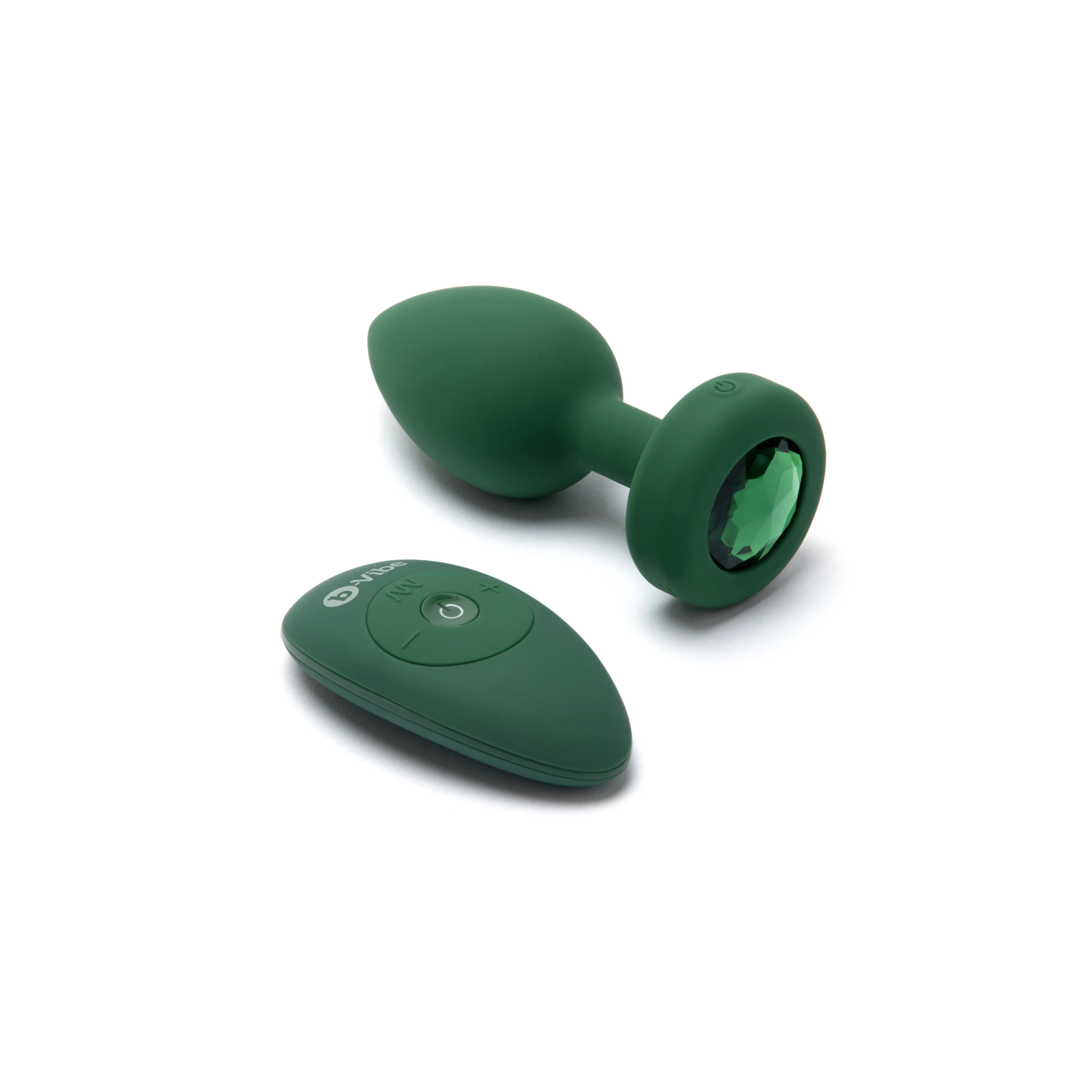 VIBRATING JEWEL PLUG EMERALD MEDIUM