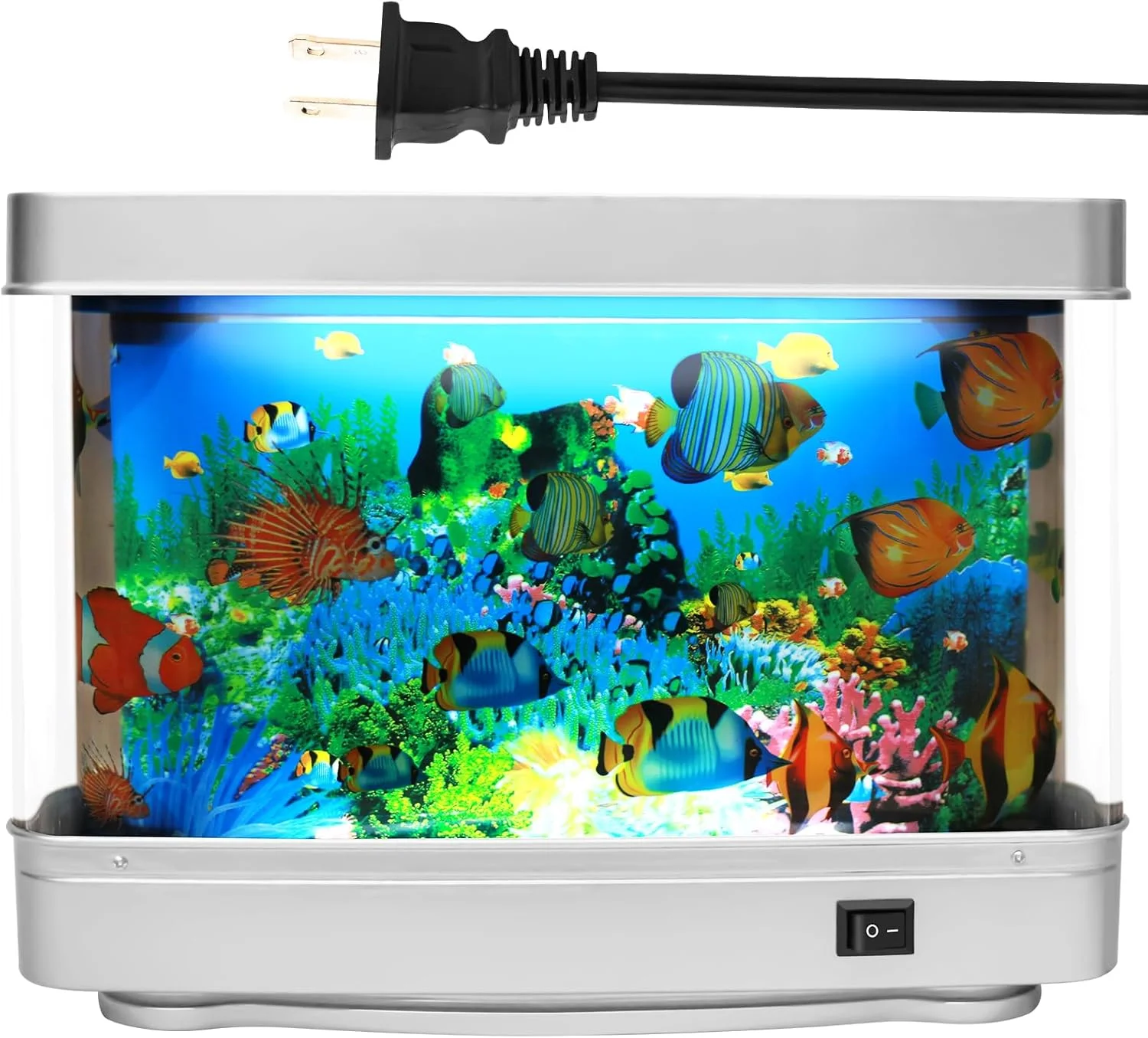 Fake Fish Tank Baby Aquarium Toy - Mini Crib Aquarium Lamp. Artificial Fish Lamp Aquarium - Virtual Ocean Moving Fish Night Light for Bedroom Décor. Gift for Kids and Cat Lovers Fake Fish Tank Baby Aquarium Toy - Mini Crib Aquarium Lamp. Artificial Fish Lamp Aquarium - Virtual Ocean Moving Fish Night Light for Bedroom Décor. Gift for Kids and Cat Lovers