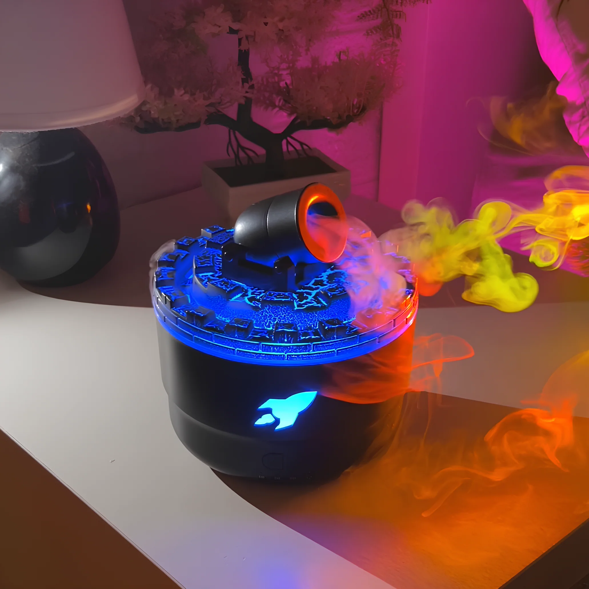 Vapor Cannon Humidifier, 7 Colors LED Lights Cannon Blast Aroma Humidifier with Timer, 2 Spray Modes Turret Humidifier, Creative Silent Diffuser Desktop Humidifier for Office Home Bedroom Vapor Cannon Humidifier, 7 Colors LED Lights Cannon Blast Aroma Humidifier with Timer, 2 Spray Modes Turret Humidifier, Creative Silent Diffuser Desktop Humidifier for Office Home Bedroom