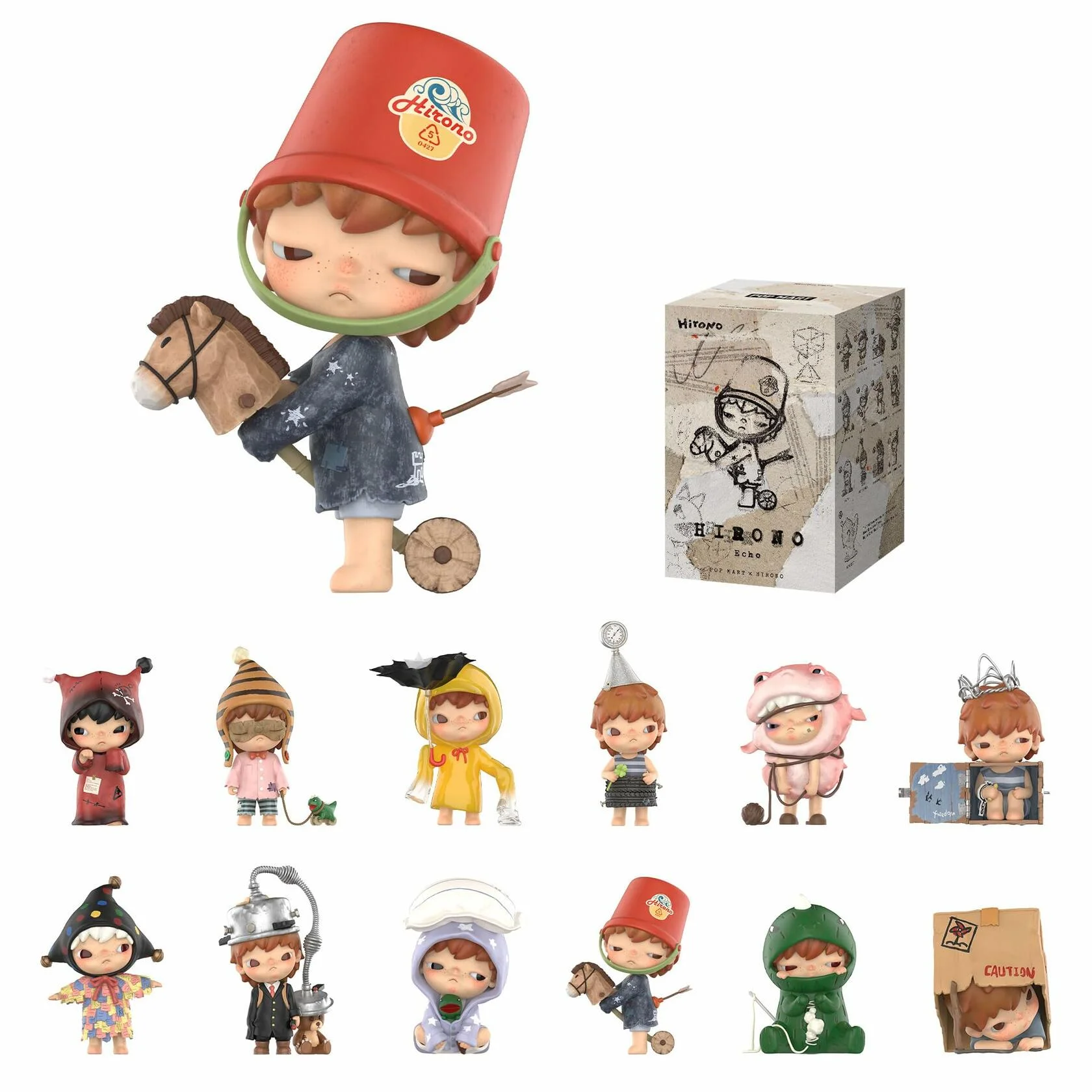 Single Box, POP MART Hirono Echo Series Figures randomly selected blind box,Hirono Blind Box Figures