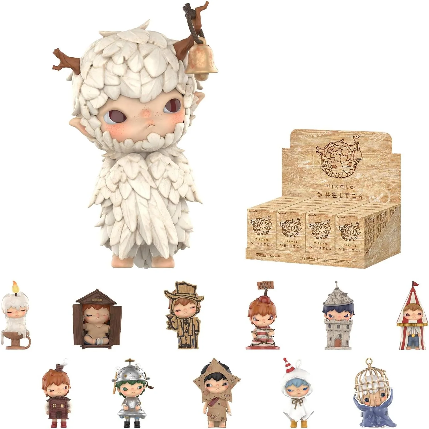 Whole Set, POP MART Hirono Shelter Series Figures, 12PCs HIRONO Blind Box Figures, Random Design Action Figures Collectible Toys Home Decorations, Holiday Birthday Gifts for Boys and Girls Whole Set, POP MART Hirono Shelter Series Figures, 12PCs HIRONO Blind Box Figures, Random Design Action Figures Collectible Toys Home Decorations, Holiday Birthday Gifts for Boys and Girls