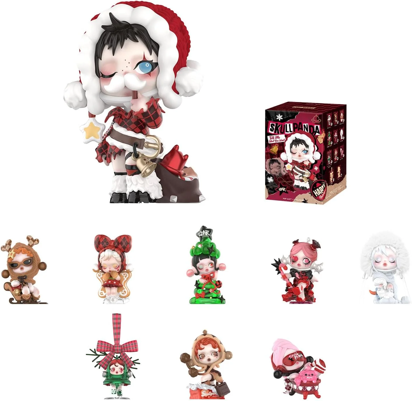Whole Set, POP MART SKULLPANDA Wishing Time Series Figures, 9PCs Blind Box Figures, Random Design Action Figures Collectible Toys Home Decorations, Holiday Birthday Gifts Whole Set, POP MART SKULLPANDA Wishing Time Series Figures, 9PCs Blind Box Figures, Random Design Action Figures Collectible Toys Home Decorations, Holiday Birthday Gifts