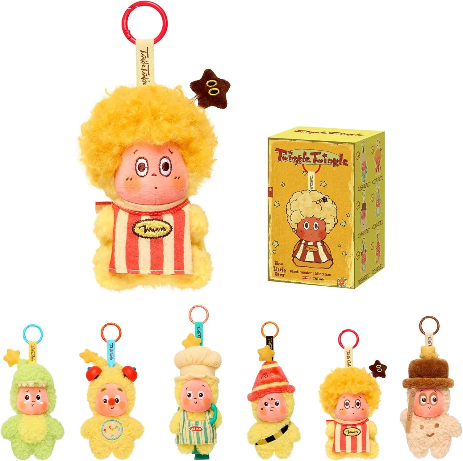 Whole Set, POP MART Twinkle Twinkle Be a Little Star Series - Plush Pendant Blind Box, Random Design Action Figures Collectible Toys Home Decorations, Holiday Birthday Gifts for Girls and Boys Whole Set, POP MART Twinkle Twinkle Be a Little Star Series - Plush Pendant Blind Box, Random Design Action Figures Collectible Toys Home Decorations, Holiday Birthday Gifts for Girls and Boys