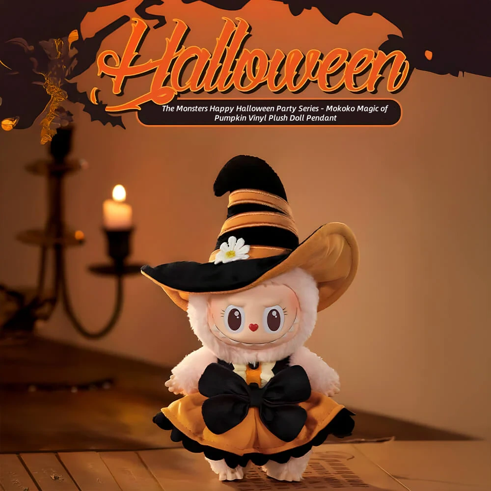 Pop Mart LABUBU THE MONSTERS - MOKOKO Magic Of Pumpkin Plush Pendant