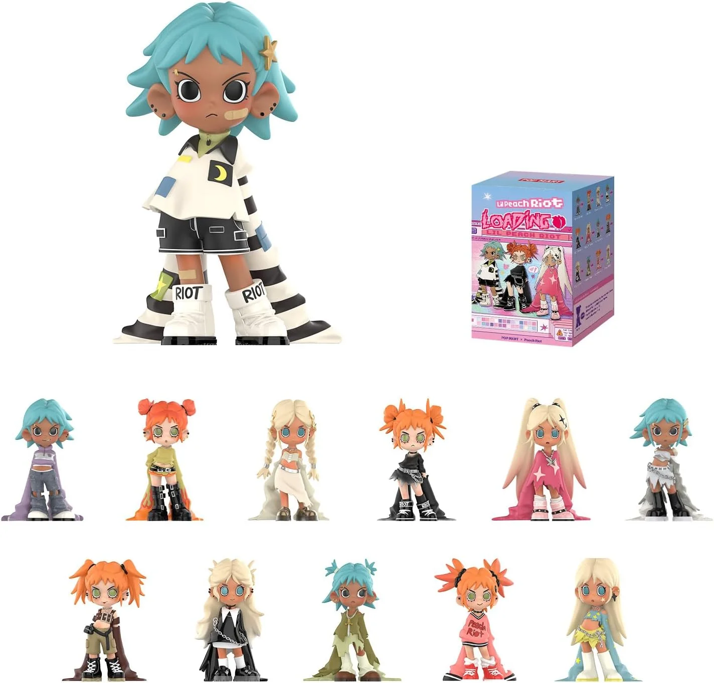 Whole Set, POP MART Lil Peach Riot Loading Series Figures, 12PCs Blind Box Figures, Random Design Action Figures Collectible Toys Home Decorations, Holiday Birthday Gifts Whole Set, POP MART Lil Peach Riot Loading Series Figures, 12PCs Blind Box Figures, Random Design Action Figures Collectible Toys Home Decorations, Holiday Birthday Gifts