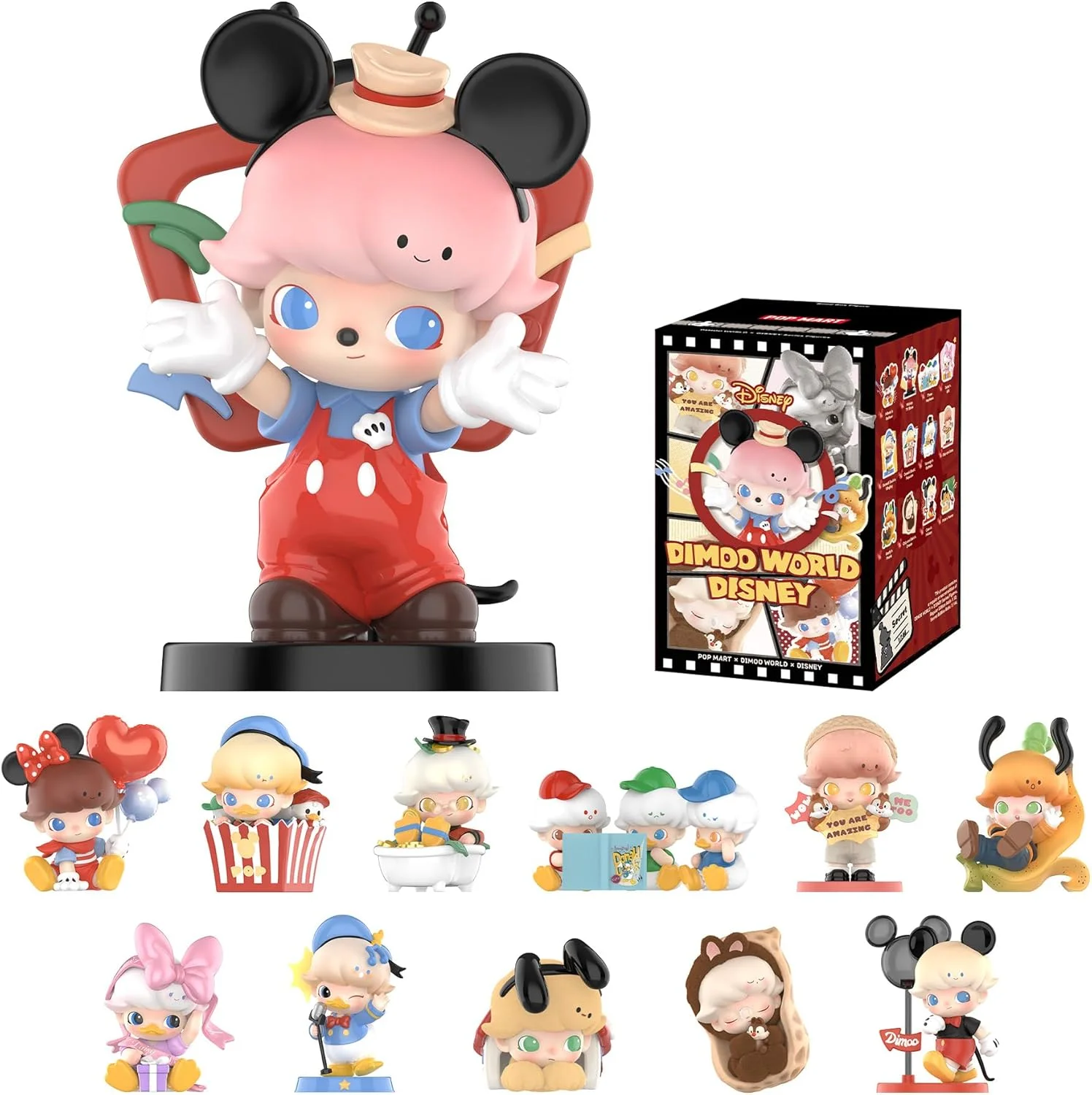 Whole Set, POP MART DIMOO World × Disney Series Figures, 12PCs Blind Box Figures, Random Design Action Figures Collectible Toys Home Decorations Whole Set, POP MART DIMOO World × Disney Series Figures, 12PCs Blind Box Figures, Random Design Action Figures Collectible Toys Home Decorations