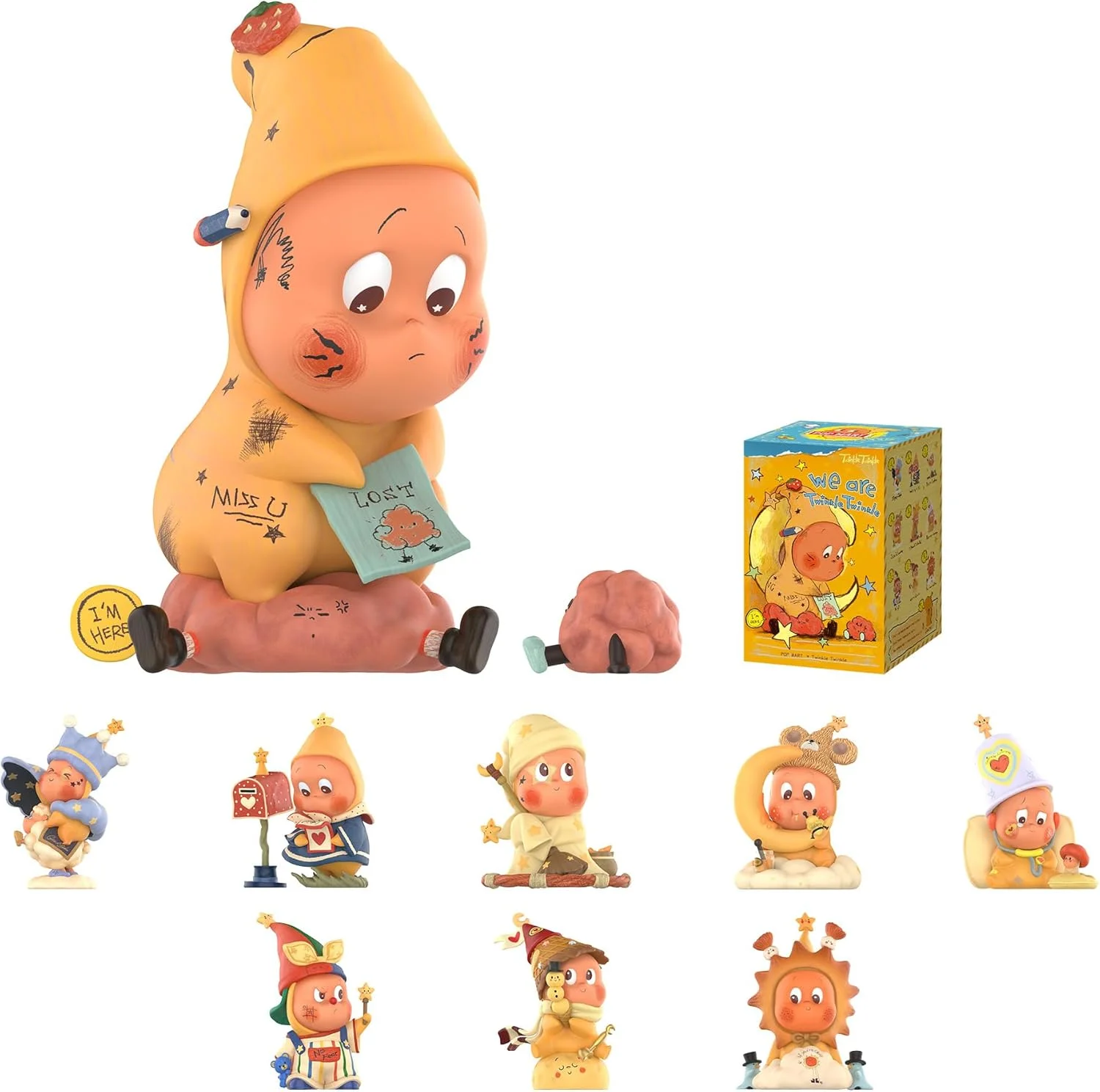 Whole Set, POP MART We are Twinkle Twinkle Series Figures, 9PCs Twinkle Twinkle Blind Box Figures, Random Design Action Figures Collectible Toys Home Decorations, Holiday Birthday Gifts Whole Set, POP MART We are Twinkle Twinkle Series Figures, 9PCs Twinkle Twinkle Blind Box Figures, Random Design Action Figures Collectible Toys Home Decorations, Holiday Birthday Gifts