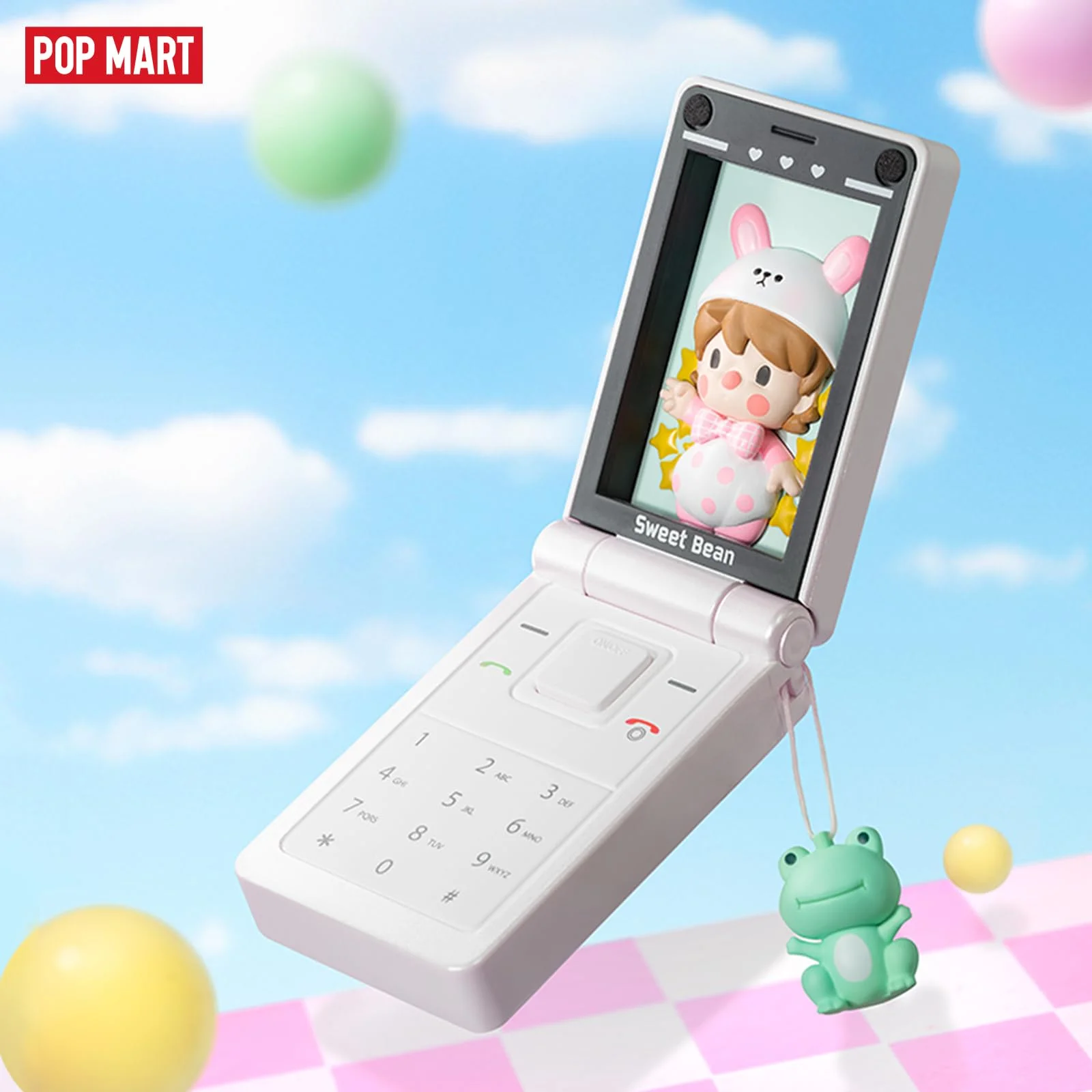 POP MART Sweet Bean Pearl White Flip Phone Figure, 5.08 inches Height, Toys for Modern Home Decor, Collectible Toy Set for Desk Accessories,1PC POP MART Sweet Bean Pearl White Flip Phone Figure, 5.08 inches Height, Toys for Modern Home Decor, Collectible Toy Set for Desk Accessories,1PC