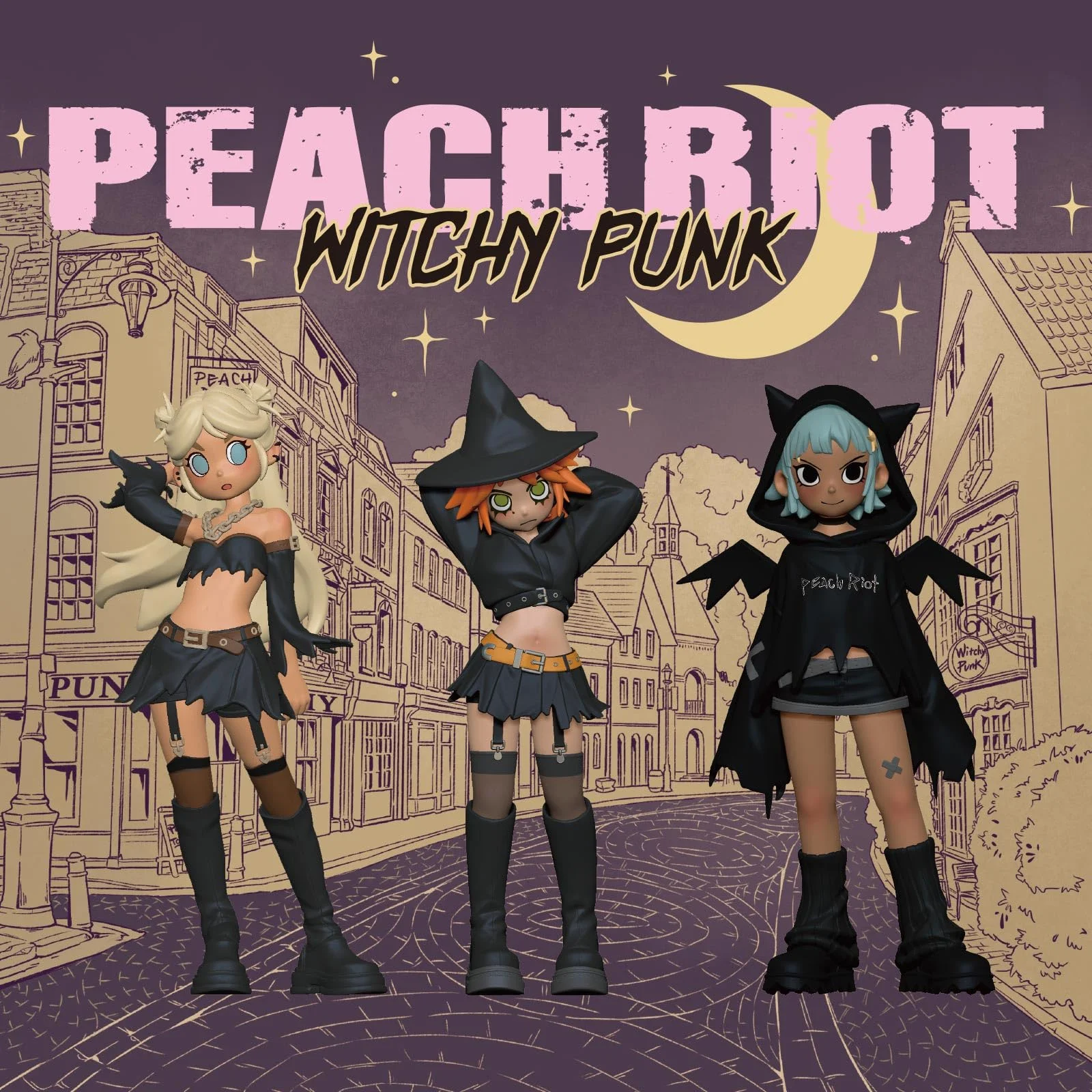 POP MART Peach Riot Witchy Punk Figures, 5.12 inches Height, Toys for Modern Home Decor, Collectible Toy Set for Desk Accessories, 1PC POP MART Peach Riot Witchy Punk Figures, 5.12 inches Height, Toys for Modern Home Decor, Collectible Toy Set for Desk Accessories, 1PC