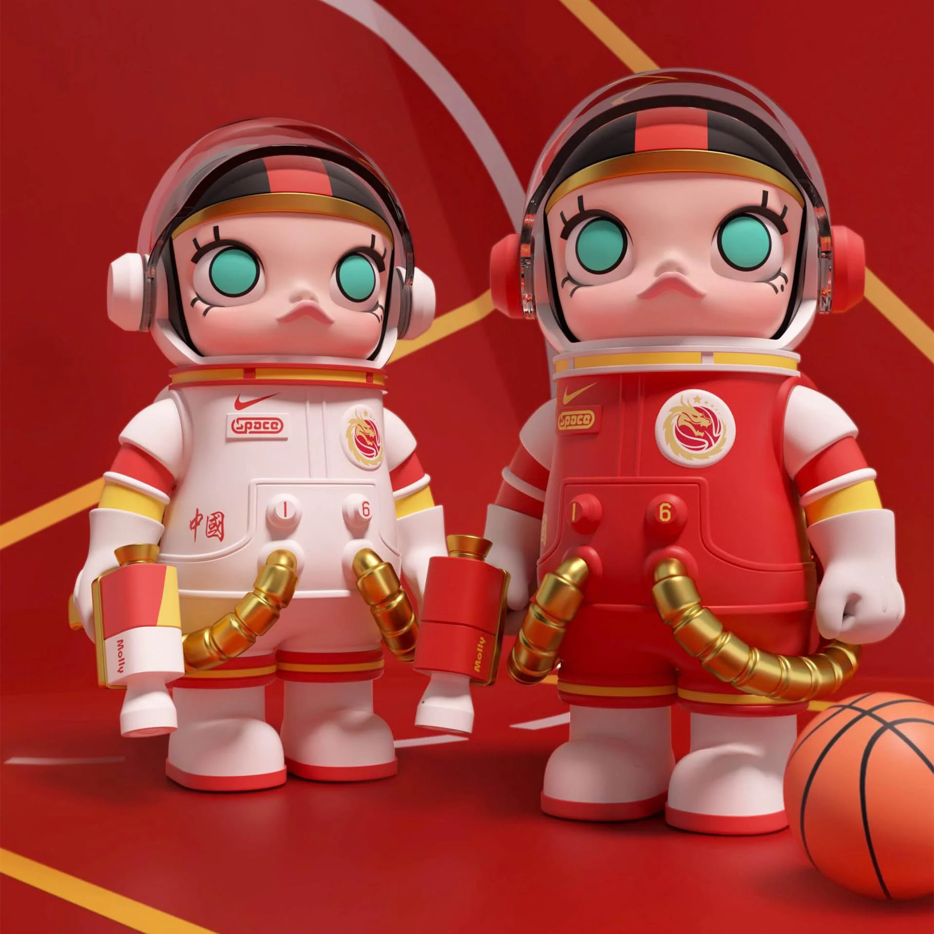 POP MART MEGA Space Molly 100% China Women's National Basketball Team, 3 inches Height, Toys for Modern Home Decor, Collectible Toy Set for Desk Accessories, 1PC POP MART MEGA Space Molly 100% China Women's National Basketball Team, 3 inches Height, Toys for Modern Home Decor, Collectible Toy Set for Desk Accessories, 1PC